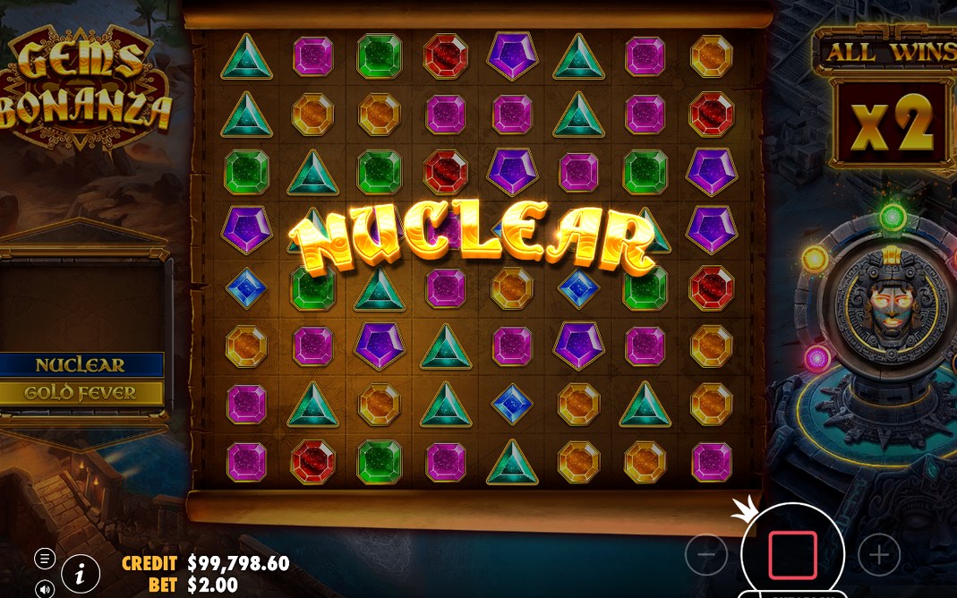 Spin modifier in play during the Gold Fever round
