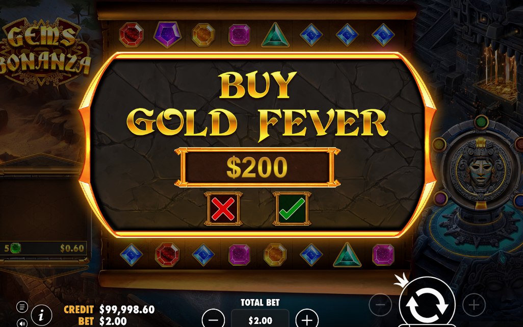Gold Fever bonus round with its progressive levels