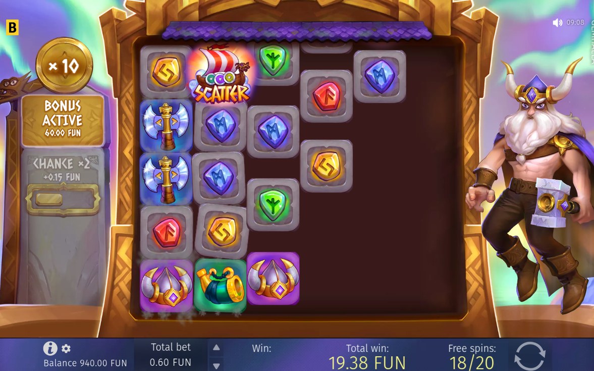 Free Spins round after Tumble wins, with Multiplier values